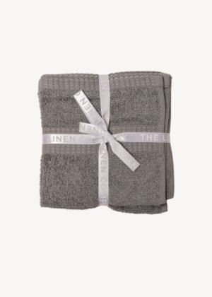 Dark Grey Diamond Face Towel - Set of 3
