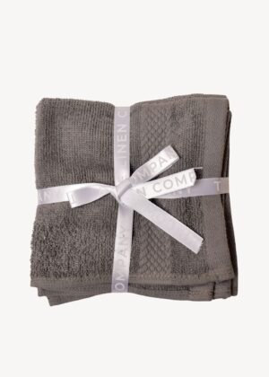 Light Grey Diamond Face Towel - Set of 3